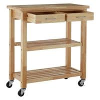 Harlow Glenn Tropical Hevea Wood Kitchen Trolley – Home Luxe Interior
