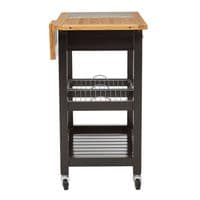 Harlow Glenn Wide Kitchen Trolley with Granite Top – Home Luxe Interior