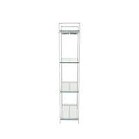 Harry 160cm Chrome and Clear Glass 4 Tier Display Unit