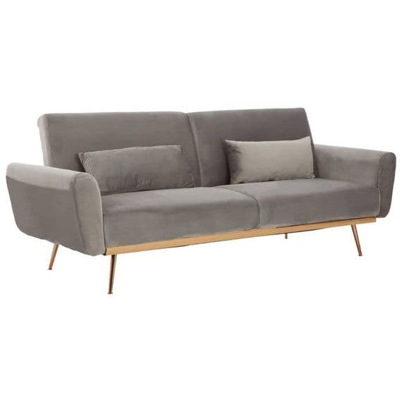 Hatton Grey Velvet Sofa Bed – Home Luxe Interior