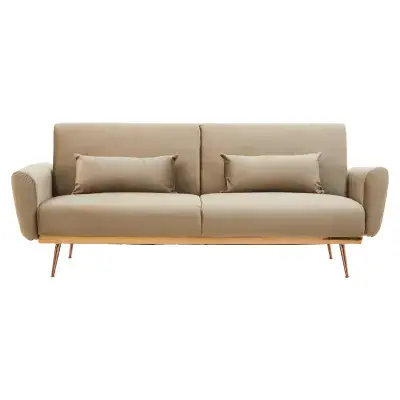 Hatton Mink Velvet Sofa Bed.
