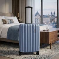 Havana 68cm Medium Hard Shell Suitcase - Blue Travel Luggage