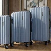 Havana Hard Shell Suitcase Set of 3 (55cm, 68cm, 78cm) - Blue