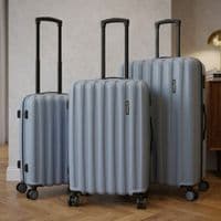 Havana Hard Shell Suitcase Set of 3 (55cm, 68cm, 78cm) - Blue