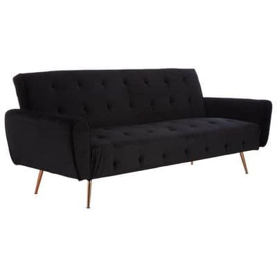 Hayton Black Velvet Sofa Bed – Home Luxe Interior