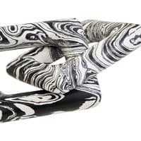 Helsa Black And White Marble Two Link Chain - Home Luxe Interior