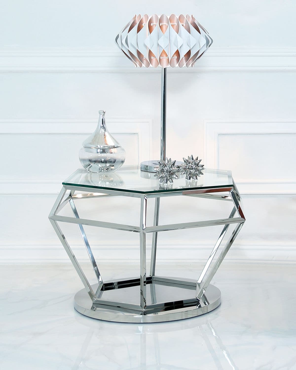 Hexagon Coffee Table Stainless Steel
