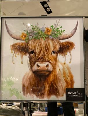 Highlander Brown Spring Wall Art Mirror Frame 55Cm X 55Cm