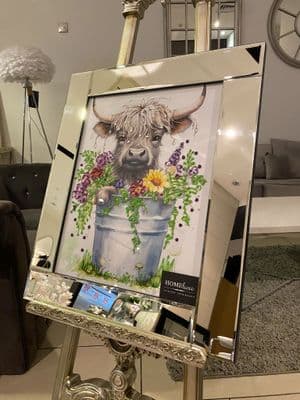 Highlander Male Floral Wall Art Mirror Frame 55Cm X 65Cm