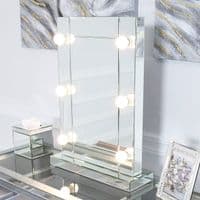 Hollywood 6 Light Vanity Mirror Clear Mirror Finish