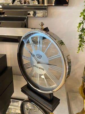 Hollywood Round Mantle Clock Roman Numerals