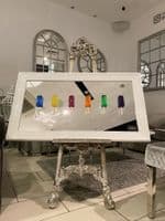Ice Lolly Multicolour Wall Art White Step Frame 115Cm X 65Cm