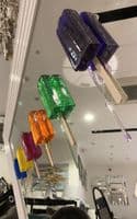 Ice Lolly Multicolour Wall Art White Step Frame 115Cm X 65Cm