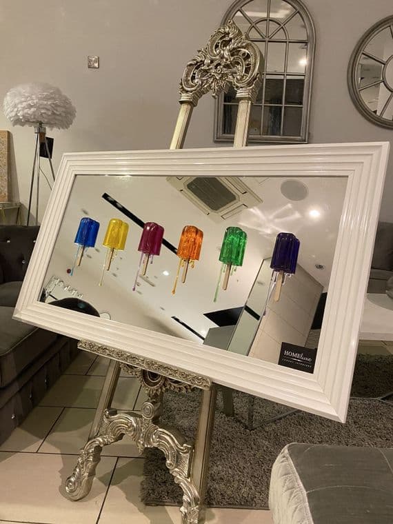 Ice Lolly Multicolour Wall Art White Step Frame 115Cm X 65Cm
