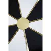 Jodie Black and White Flower Petal End Table - Gold Hourglass Base