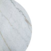 Jodie Set of 2 White Marble & Gold Nesting Coffee Tables - Round Set
