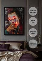 Joker Neon LED Wall Art - 40x60cm USB Powered Canvas - Home Luxe Interior