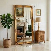 Juliette Large Gold Ornate Full Length Mirror 180x90cm