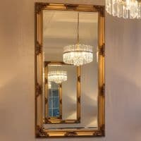 Juliette Large Gold Ornate Full Length Mirror 180x90cm