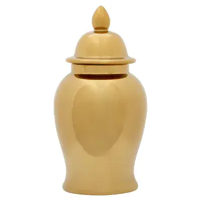 Kensington Townhouse Large Gold Ceramic Jar