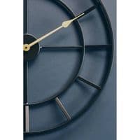 Kent Large Black Finish Metal Wall Clock - Home Luxe Interior
