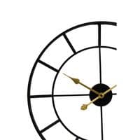 Kent Large Black Finish Metal Wall Clock - Home Luxe Interior