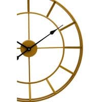 Kent Large Gold Finish Metal Wall Clock - Home Luxe Interior