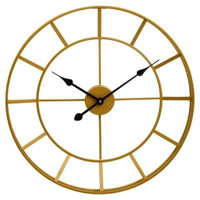 Kent Large Gold Finish Metal Wall Clock - Home Luxe Interior