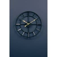Kent Small Black Finish Metal Wall Clock - Home Luxe Interior