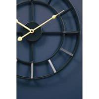 Kent Small Black Finish Metal Wall Clock - Home Luxe Interior