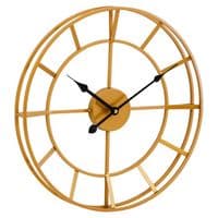 Kent Small Gold Finish Metal Wall Clock - Home Luxe Interior