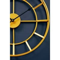 Kent Small Gold Finish Metal Wall Clock - Home Luxe Interior