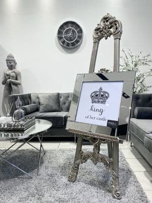 King Of Her Castle Wall Art Mirror Frame