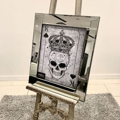 King Of Spades Skull & Crown Wall Art Mirror