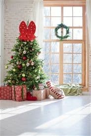 L.E.D Chritmas Bow Tree Topper Red