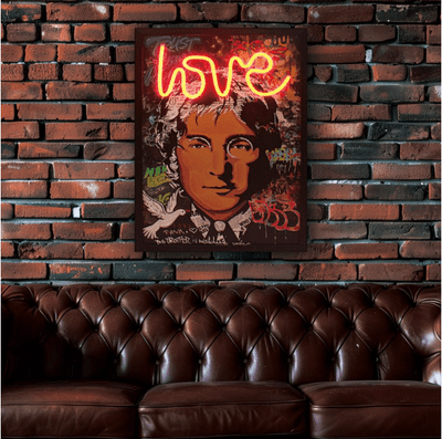 L.E.D Neon All You Need Is Love Wall Art USB
