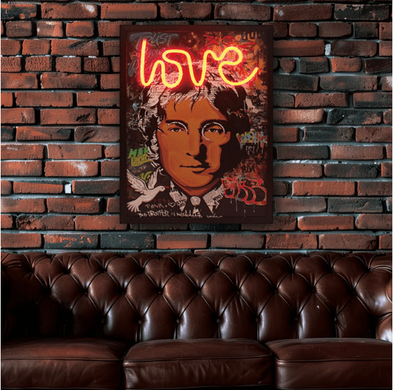 L.E.D Neon All You Need Is Love Wall Art USB
