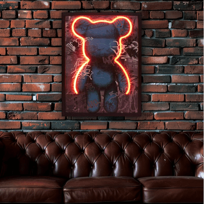 L.E.D Neon Street Gummy Bear Graffiti Wall Art USB