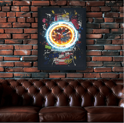L.E.D Neon Time Graffiti Wall Art USB