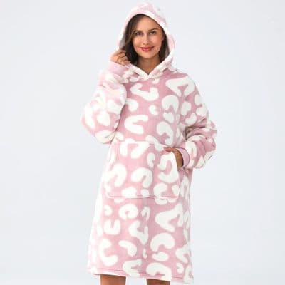 Ladies Snuggle Hoodie - Leopard Print