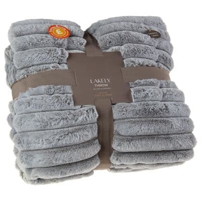 Lakely Faux Fur Throw - Grey 🐾✨