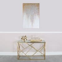 Large 80x120 Gold & Silver Glitter Wall Art