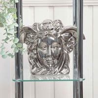 Large Medusa Silver Sculpture Vase