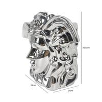 Large Medusa Silver Sculpture Vase