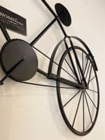 Large Metal Bike Wall Clock