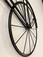 Large Metal Bike Wall Clock