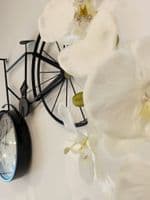Large Metal Bike Wall Clock