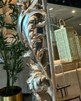 Large Scroll Ornate Design Mirror In SILVER
