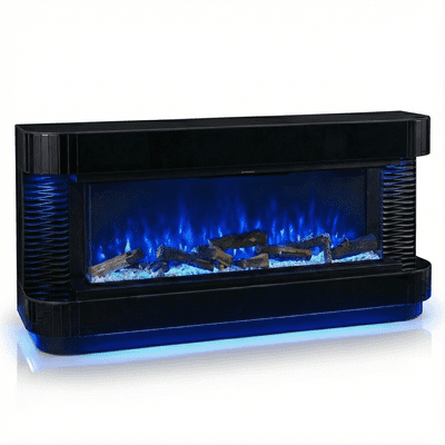 LED Color Changing Fireplace Heater -  Black