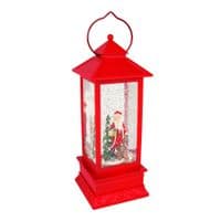 LED Water & Glitter Santa Lantern Red  🎅✨